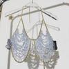 Beaded Body Chain Bra Multilayer Beads Chest Chain Body Accessories Jewelry for Women Girls Nightclub Raves Body Jewel