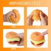 Slow Rising Hamburger Squishy, Soft Silicone Squeeze , Realistic Food Replica With Sesame Seeds Stress Relief Fidget Gift