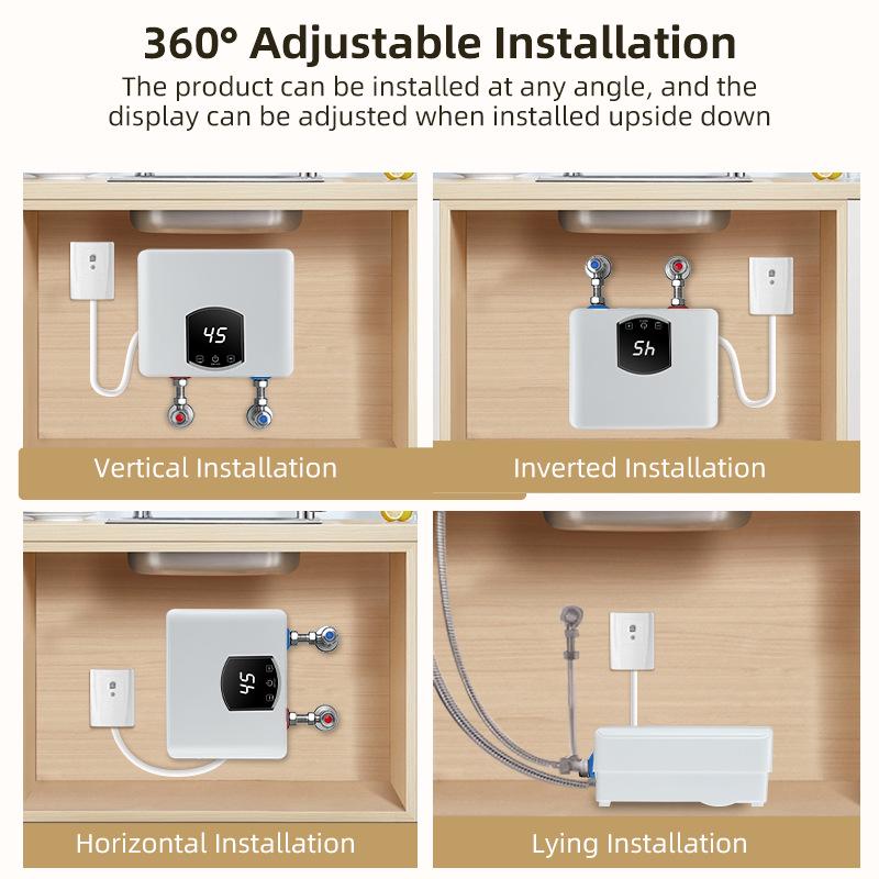 220V 5500W Instant Smart Electric Water Heater for Under-Counter Kitchen Use