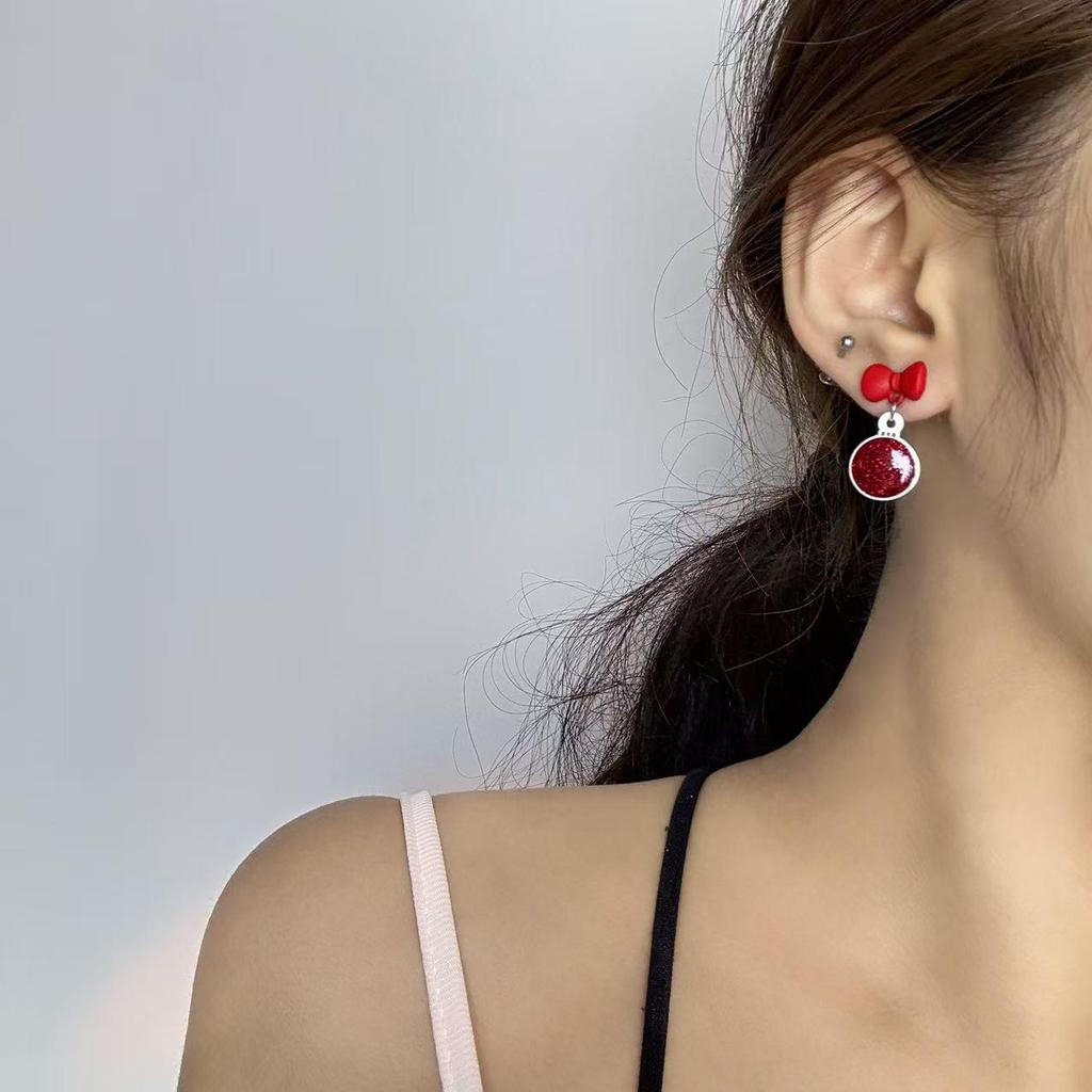 Σκουλαρίκια Κινούμενων Σχεδίων με Καμπανάκι Ταράνδου - Χαριτωτά & Δημιουργικά Χριστουγεννιάτικα Κρεμαστά για Γυναίκες