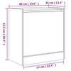 Shoe Cabinet Concrete Grey 60 X 34 X 63.5 Cm Engineered Wood