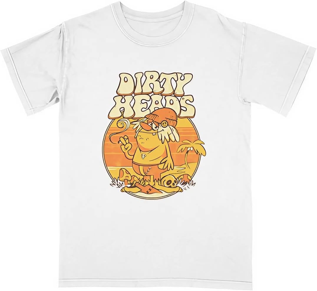 

Dirty Heads Men s Hippy T-Shirt White | Officially Licensed Merchandise S разноцветный