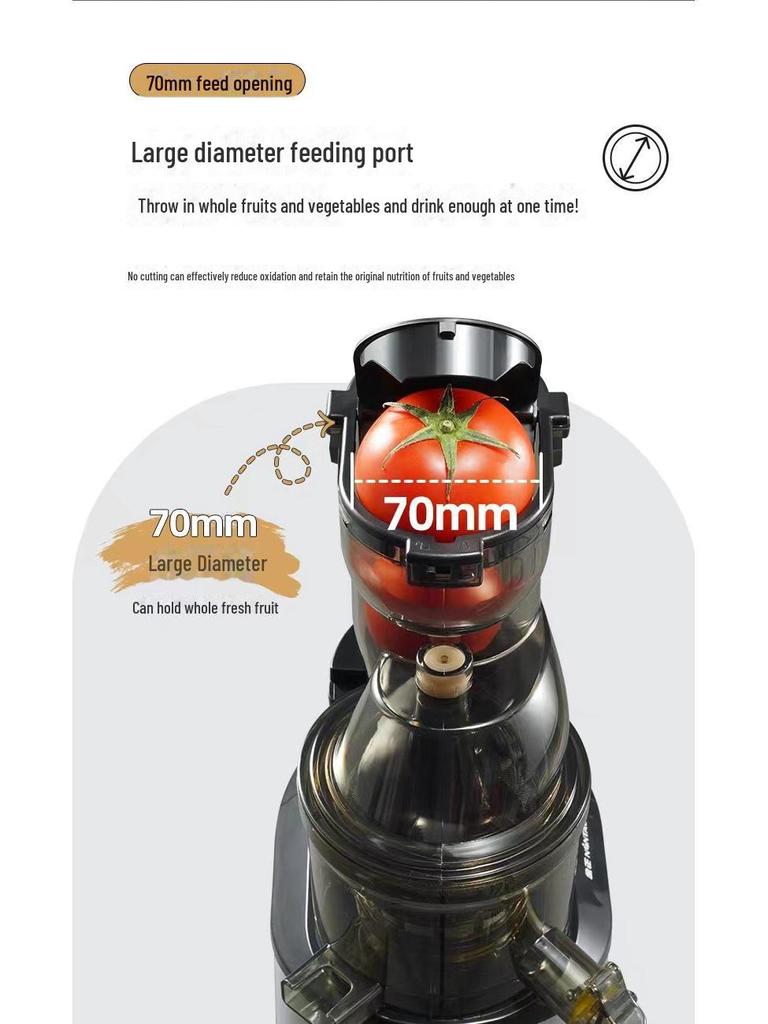 Stainless Steel Juicer with Juice and Pulp Separation - Home Automatic, Large and Small Caliber, Gift Option