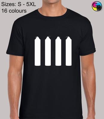 Four Candles Comedy TV Show Inspired Novelty Regular Fit T-Shirt TShirt for Men