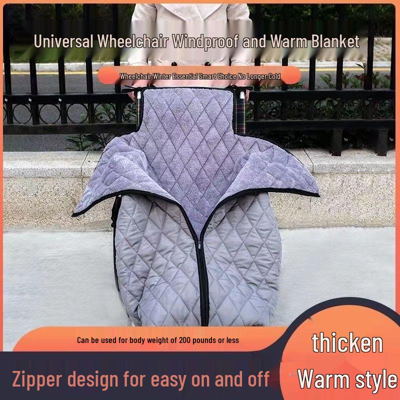 Elderly Travel Blanket: Winter Windproof, Coldproof Thick Quilt for Outdoor Wheelchair Use