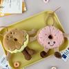 Fashion Cartoon Simulation Donut Plush Pendant Plush Doughnut Donut Plush Key Rings Soft Cute Donut Plush Keychain Gifts
