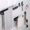 Bathroom Shelf No Hole Towel Rack Simple Stainless Steel Towel Bar Self-stick Fixed Kitchen Towel Rack Space Saving Towel Rack