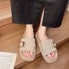 Comfortable Casual Slippers Women's Summer Outer Wear Square Slippers Women's Cool Slippers New