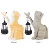 Solar Little Cat Lamp Resin Cat Garden Statue Cute Mini Cat Outdoor Lantern Solar Outdoor Statue Light for Yard Balcony Pathway