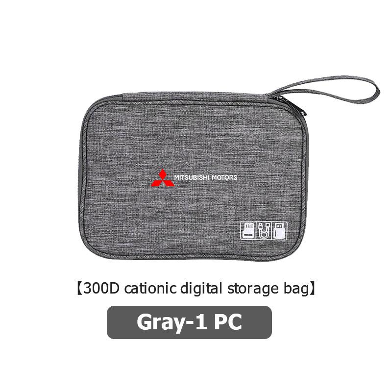 

For Mitsubishi Car Data Cable Storage Bag Waterproof Travel USB Data Line Organizer Accessories Outlander Lancer Eclipse Mirage