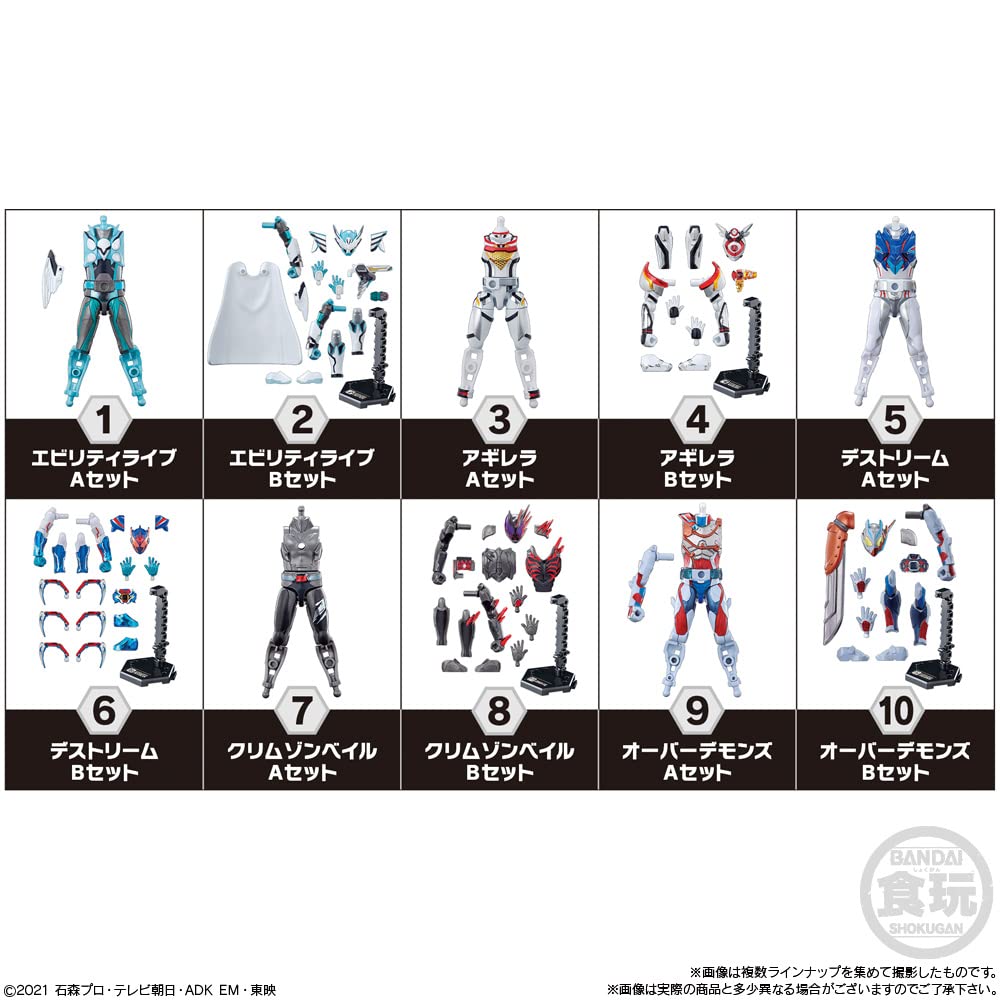 Shodo Kamen Rider Revise by9 Godis Tuggummi Ryttare (14 stycken) Leksaker/Tugg (Kamen revidera)