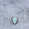 Aquamarine Gemstone Handmade 925 Sterling Silver Bracelet 7-8" M-2722