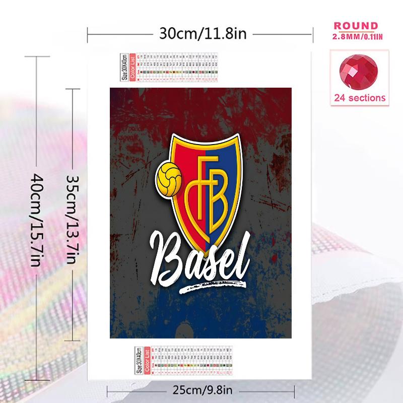 FC Basel 100% Round Full Drill 5D DIY Diamond Painting Embroidery Cross Stitch Rhinestone Décor
