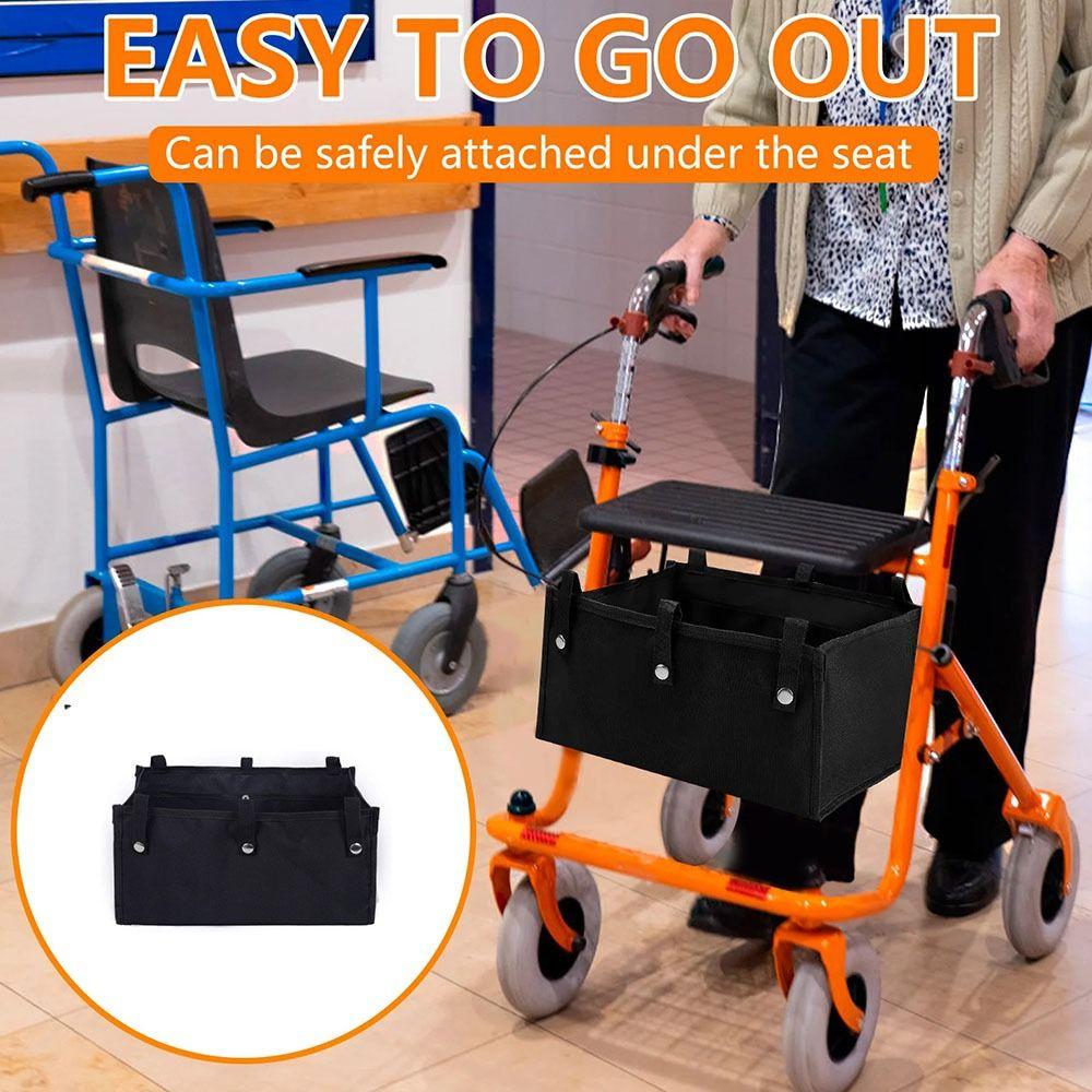 Hanging Wheelchair Storage Hanging Bag Large Capacity Under Seat Rollator Pouch  Outdoor