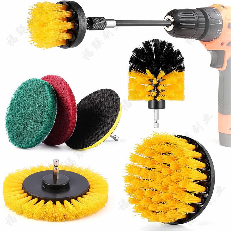 Electric Drill Brush Set: Household Scrubbing & Cleaning Heads