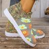 Women Flats Ankle Sneakers Knitting Designer Running Sport Shoes Autumn Casual Shoes 2024 Trend Breathable Walking Mujer Zapatos
