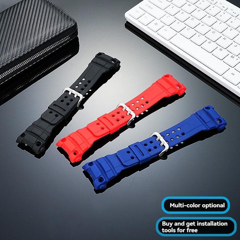 Ersatz-Uhrenarmband für Casio GWN-1000B/GWN-1000 Gulfmaster Herren Wasserdichtes Harzarmband Modell 5371 Langlebiges Gummi-Armband