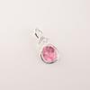 Women Gift Pink Tourmaline Gemstone 925 Sterling Silver Jewelry Zircon Pendant CZP-13-5