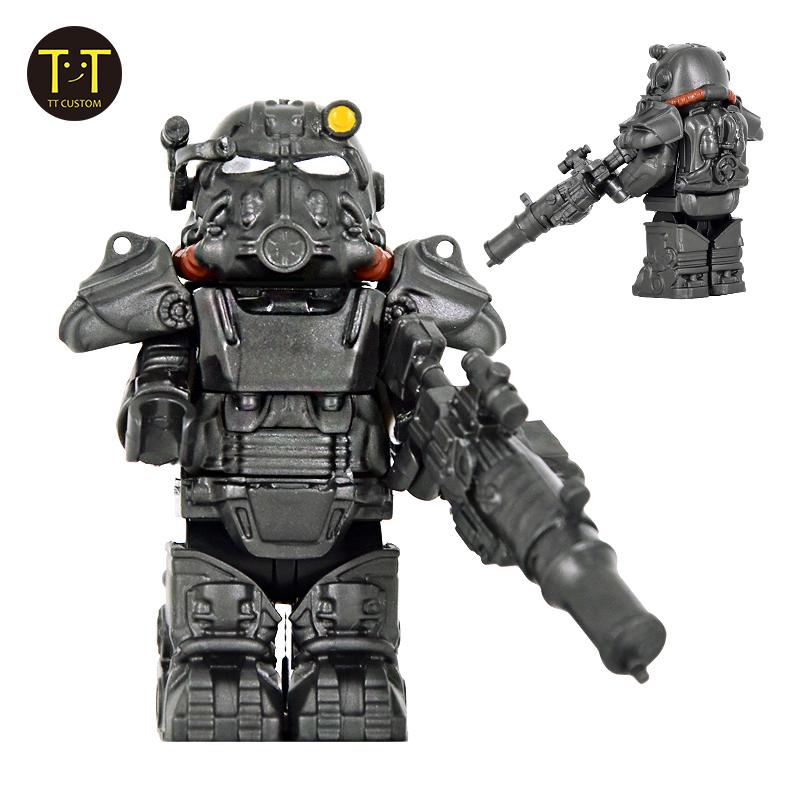 MOC Military X-01 Mech Anime Action fallouted Knights Bracket Scale Model Figures Weapons Robots Mecha Building Block Set Block Bricks Toy