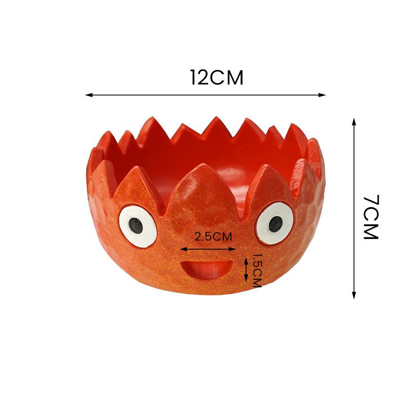 

1Pcs Flame Yarn Bowl Tabletop Fun Creative Wool Storage Ornament Tools Resin Crafts Safe Material Portable Compact