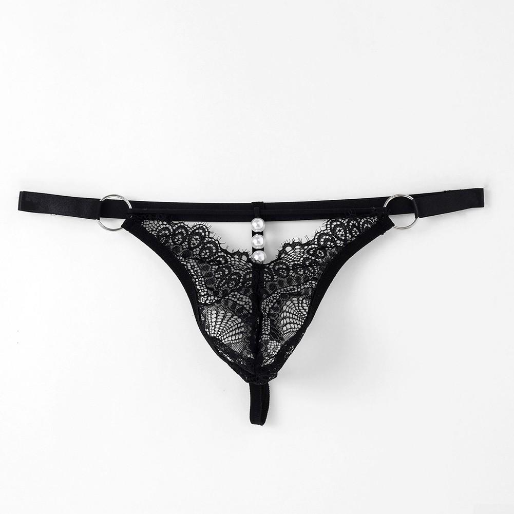 Solid Underwear T-Back Thongs Underpants 1pc Briefs