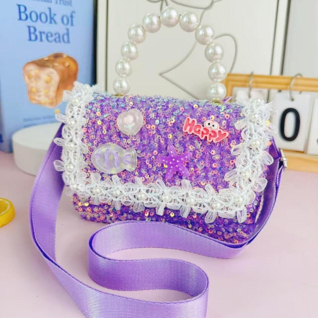 Přizpůsobitelné crossbody tašky pro dívky: Roztomilé mašličky, perlové a flitrované vzory