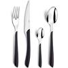 Set De Coutellerie - Amefa - Eclat Noir - 24 Pièces - Acier Inox - Bi-injection