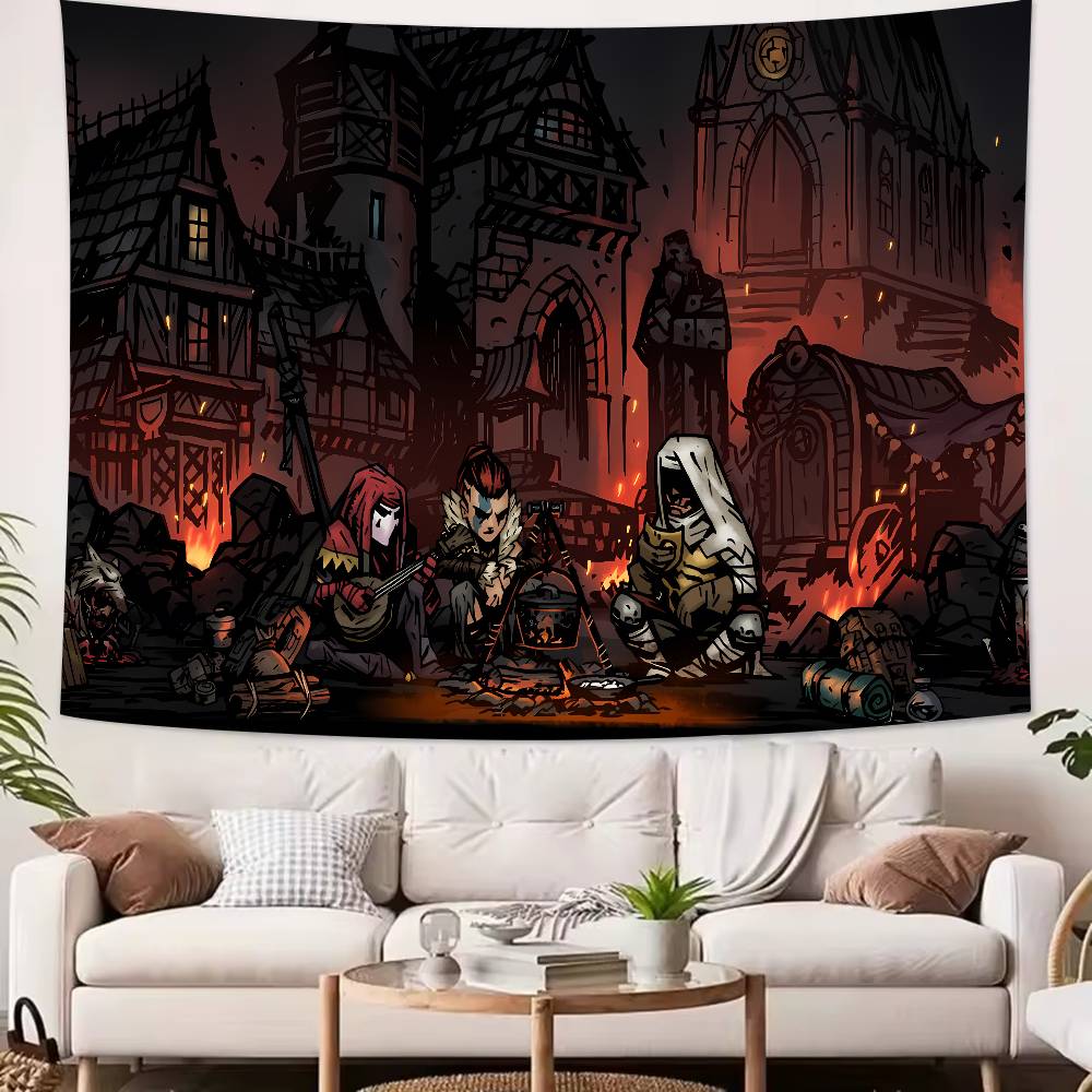 Large Cool Darkest Dungeon Video Gaming Popular Room Decoration Wall Tapestry Art Room Home Decor Wall Art Decor