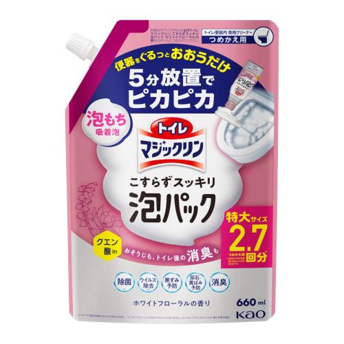 

Magiclean Toilet Cleaner, No-Scrub Foam Pack, Toilet Cleaner. Leave it to the toilet with this foam pack! Deodorizing, White Floral Scent, 660ml Refil