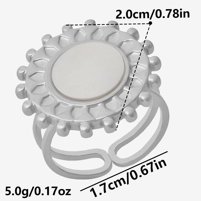 Exquisite White Shell Ring Silver Color Finger Jewelry Stainless Steel Rings For Women Men Accessories Beach Anillos Mujer Gift