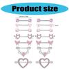 Sturdy Stainless Steel Nipple Rings With Zirconia Rhinestones Decoration for Fashionable Occasions Casual Wear