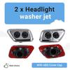 Authentic 2Pcs Head Light Lamp Windshield Washer Nozzles Jet DA805833AA Fit For 300 C 2005 2006 2007