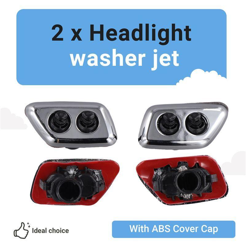 Authentic 2Pcs Head Light Lamp Windshield Washer Nozzles Jet DA805833AA Fit For 300 C 2005 2006 2007