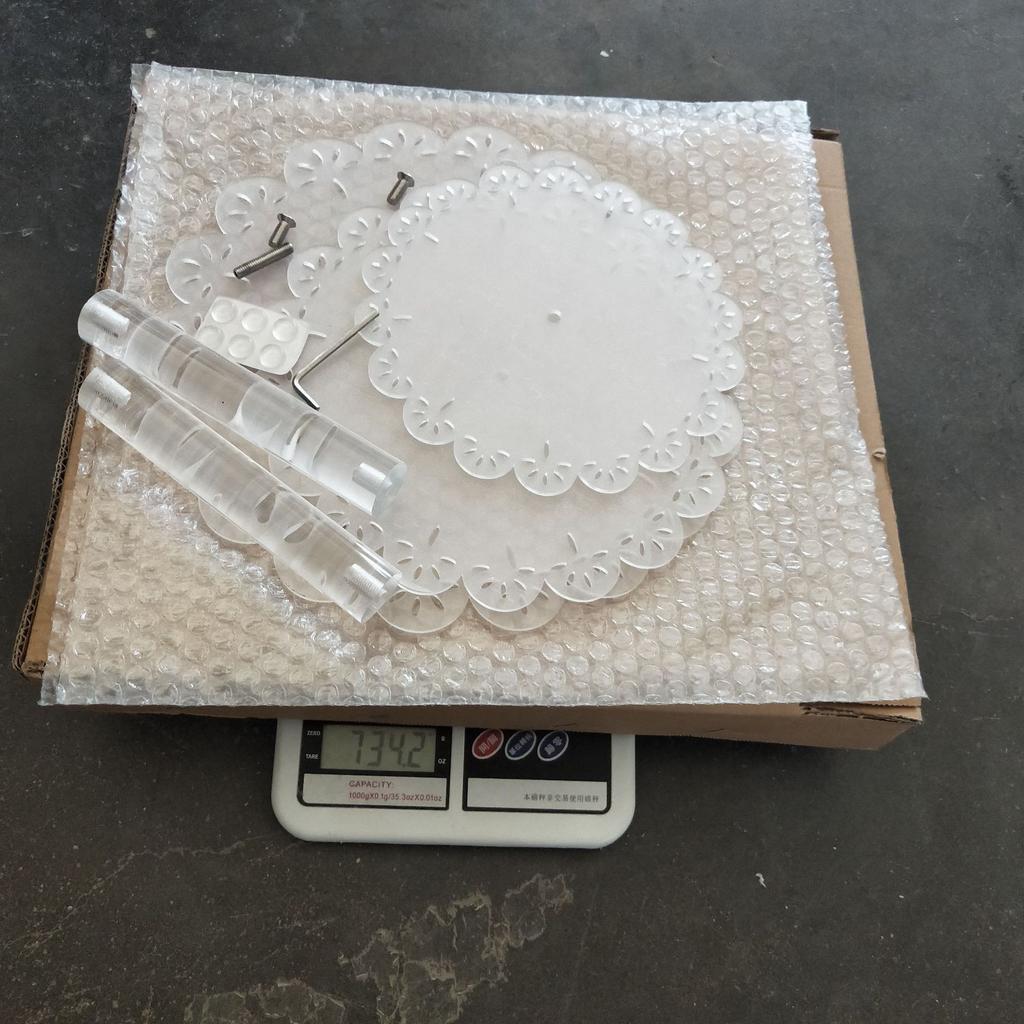 3-layer/Set Flower Shaped Cake Rack Durable Non-slip Acrylic Pastry Dessert Rack Baby Shower Wedding Birthday Party