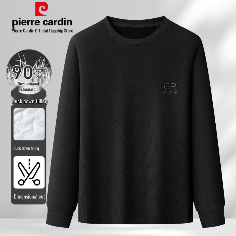 Pierre Cardin Men's 90% Down Blend Winter Knit Pullover Sweater