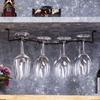 Iron Cabinet Goblet Bar Storage Shelf Wine Glass Rack Cup Hanger Stemware Holder Hanging Rack