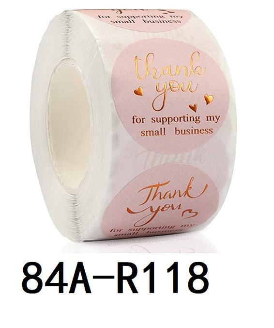 500pcs/roller 3.8cm Thank You Sticker Roller Label or 50pcs Thank You Card for Business Home Party Gift Packaging Decoration