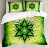 South Mandala Floral Bedding Set Vibrant Color Ornamental Illustration Duvet Cover Set Bohemian Mandala Lotus Design Quilt Cover