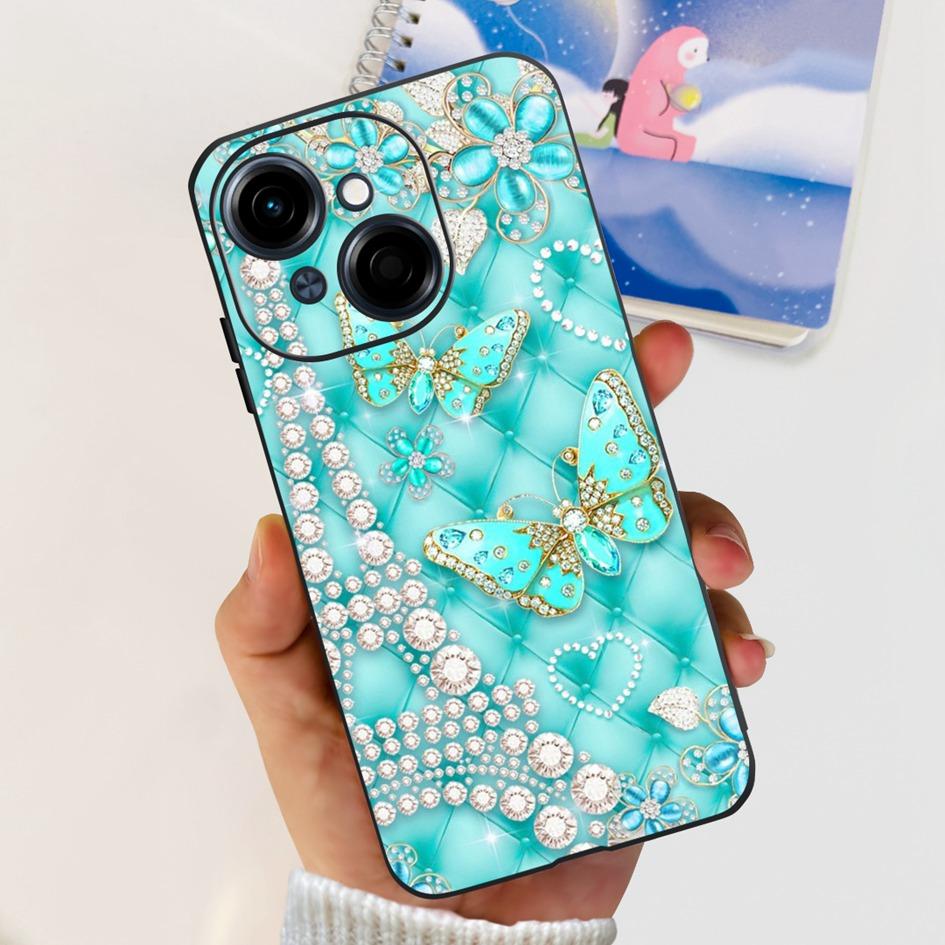 For Phone Case Tecno Spark Go 1 Cover 2024 Popular Flower Soft Silicone Back Protective Cover For Tecno Spark Go 2025 Pop 9 Etui
