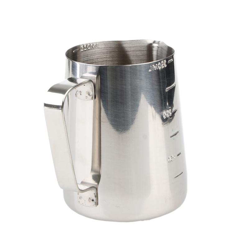 Stainless Steel Coffee Latte Frothing Milk Jug With Scale Measuring 350ml Dropshipping