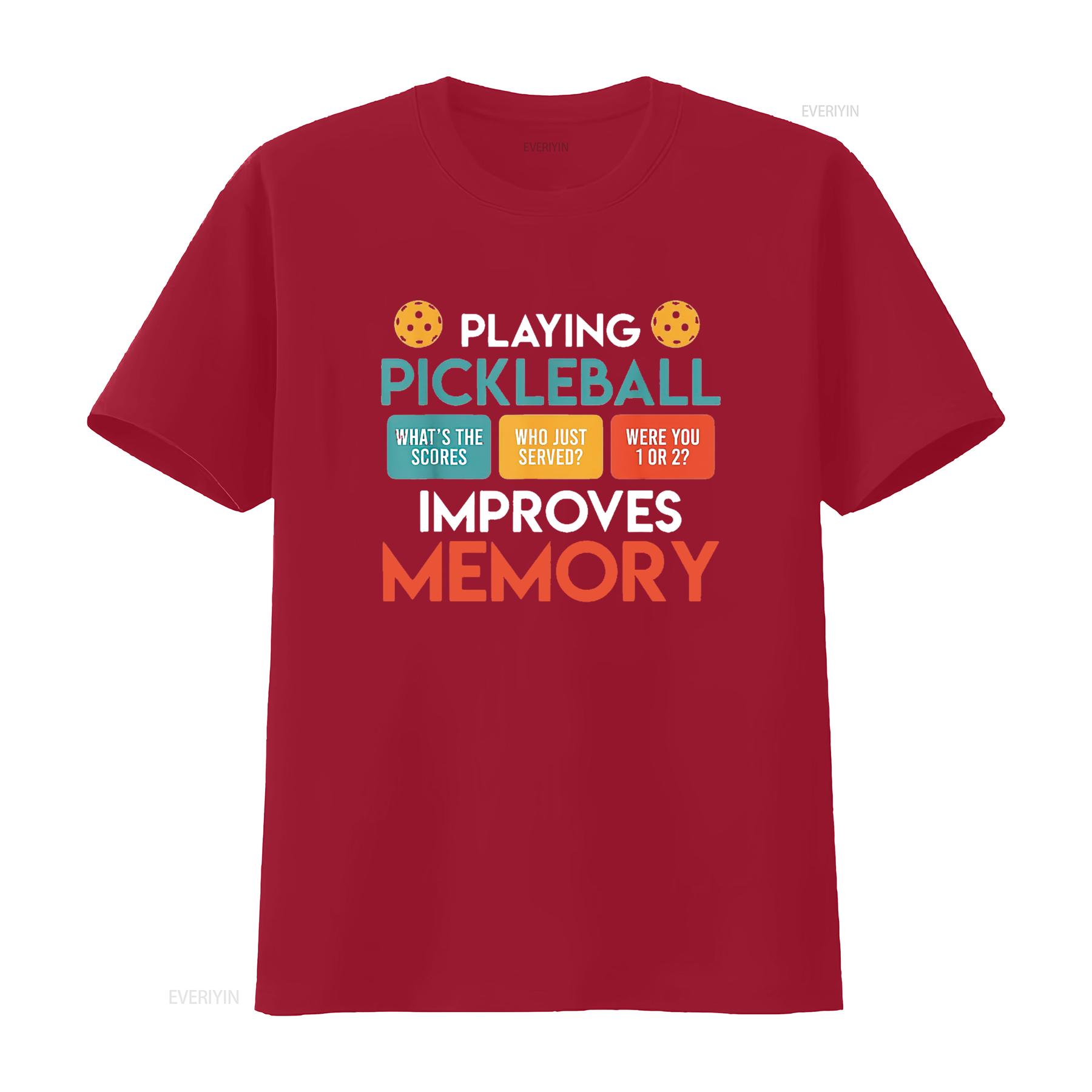 Mens Playing Pickleball improves memory T Shirt Black vintage Washed Comfortable Stylish Slightly designer clothes Casual S