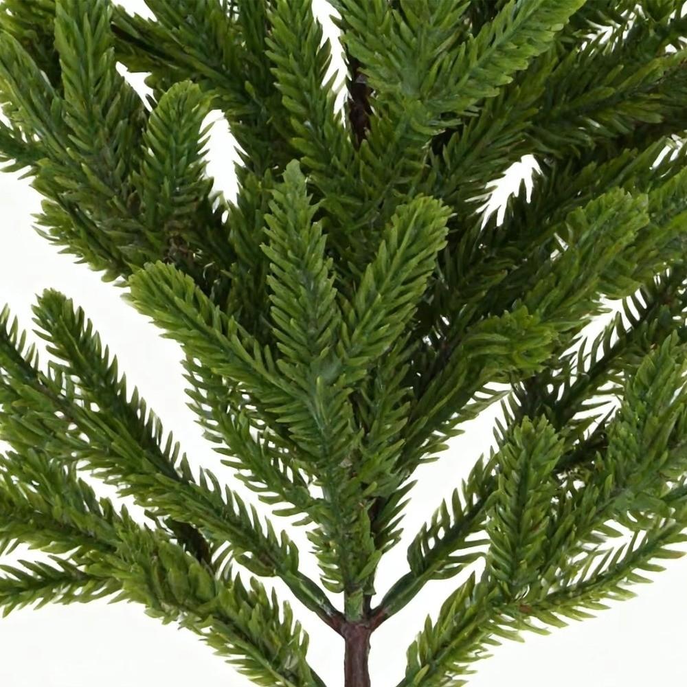 5/10Pcs with Lights Faux Christmas Norfolk Pine Stem Faux Cedar Branches  Christmas Decoration