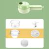 4 In 1 Portable Electric Vegetable Cutter Set Wireless Food Processor for Garlic Pepper Chili Onion Celery Ginger Meat with Brush