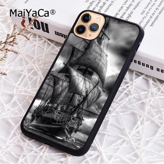 MaiYaCa Sailing Ship Boat Colorful Phone Case Cover For iPhone 17 Air 16 15 Plus 11 12 13 14 Pro Max  Coque