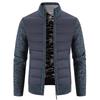 Autumn and Winter Men's Sweaters Knitwear Jacket Fashion Stitching Stand-up Collar  Padded Jacket Men's Padded Jacket