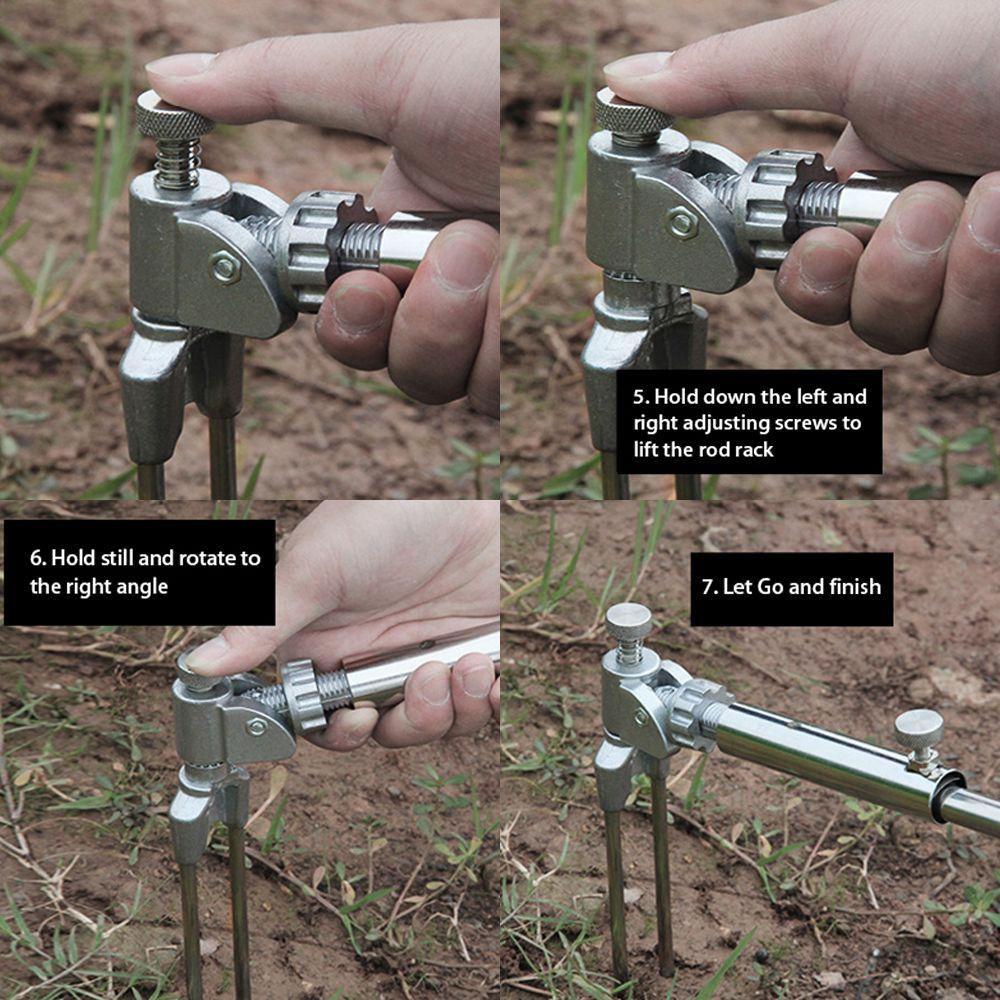 High Quality Universal Fishing Bankstick Adjustable Stainless Steel Rod Bracket Extending Fishing Stand Holders