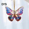 Akrylová barevná závěsná dekorace motýl Oboustranný interiér Venkovní vánoční stromeček Nástěnný závěsný přívěsek zvířátka