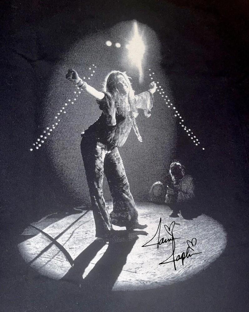 

Janis Joplin Signed In Concert heavy Cotton Black S to 5XL Shirt ZL319 Unisex T-Shirt XXXXL