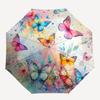 1pc Colorful Butterflies Watercolor Floral Umbrella with Plastic Handle,Vibrant Cartoon Pattern,Multi-functional UmbrellaB1977