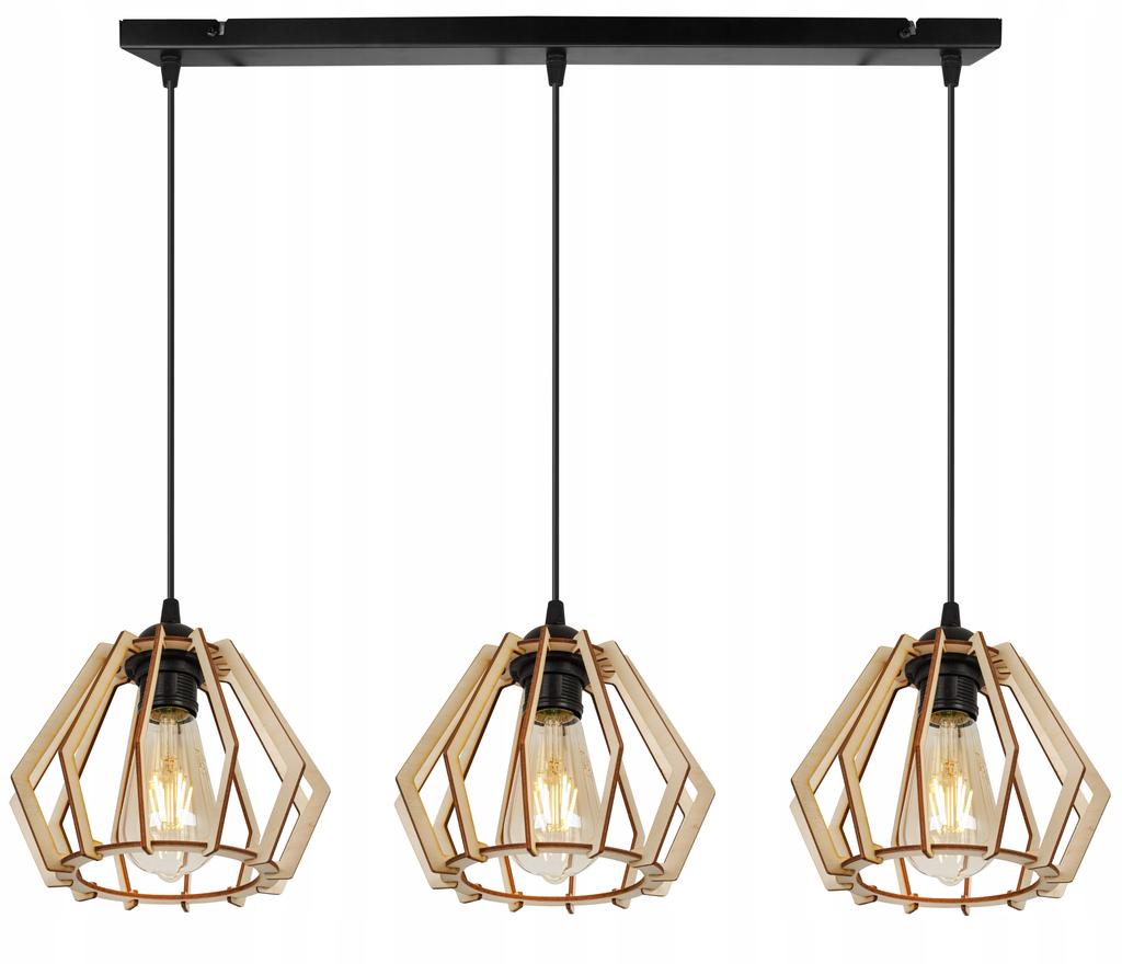 MODERN WOODEN LED CEILING HANGING LAMP